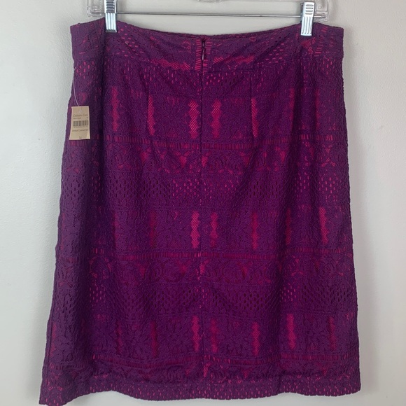 Coldwater Creek Brilliant Contrast Lace Pencil Skirt NEW! - Picture 2 of 6